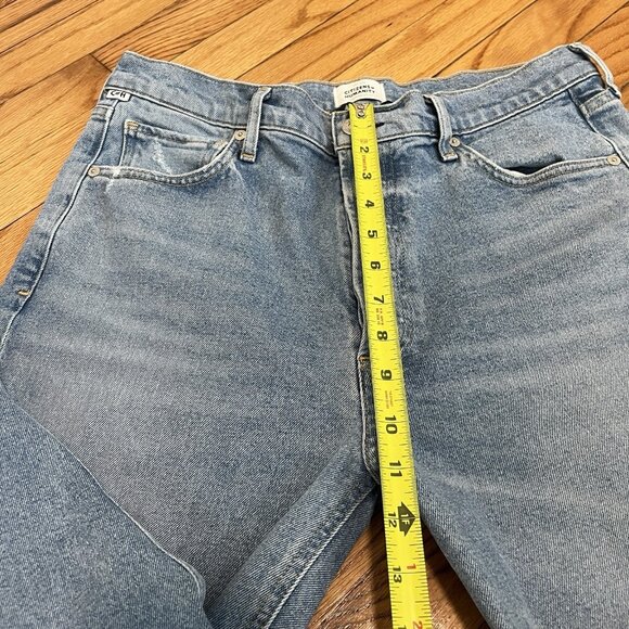 Citizens of Humanity Charlotte Crop High‎ Rise Straight Jeans in Parlay Blue 30 - Picture 11 of 12